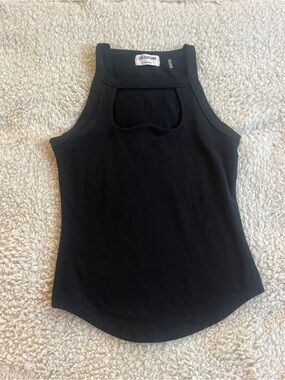 LNA Black Ribbed Front-Cut Tank
